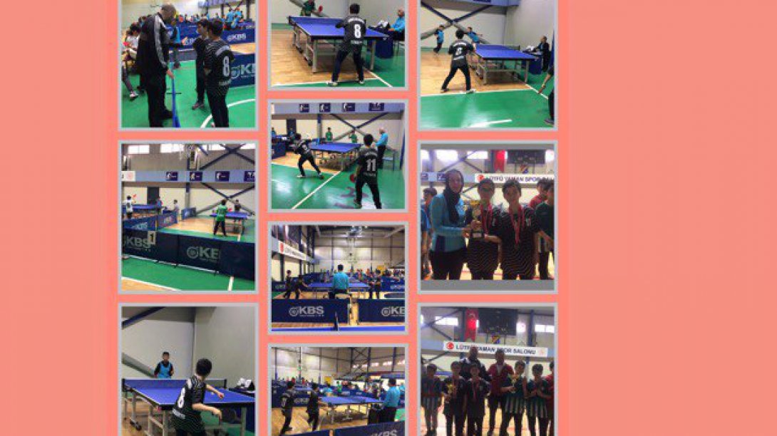 Taraklı Ortaokulu Küçük Erkekler Masa Tenisi Takımı Sakarya'da yapılan turnuvada il üçüncüsü olarak ilçemizi başarıyla temsil etti. okulumuza teşekkür eder, başarılarının devamını dileriz.