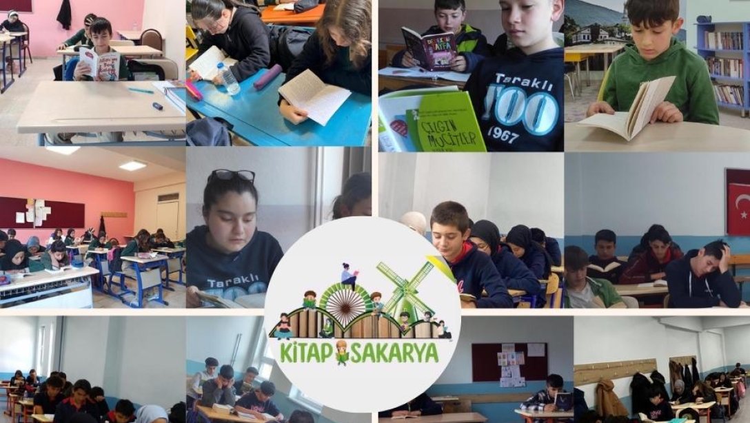 #KİtapSakarya Projesi Kapsamında 4. Ders Saatinde, Tüm Okullarımızda Aynı Anda Kitap Okuduk.